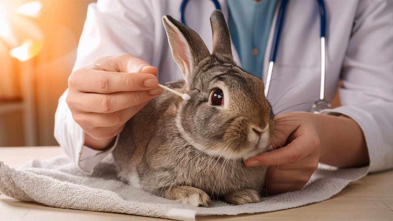 Cleaning rabbit scent glands at home Rabbit getting scent glands cleaned